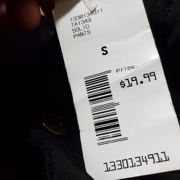 Mine Black Ponte Knit Leggings Sailor Style Buttons Size Small NWT - Picture 5 of 7